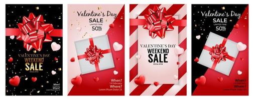 Valentine s Day Love and Feelings banner Background Design. vector