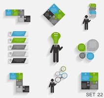 Collection of Infographic Templates for Business Vector Illustra