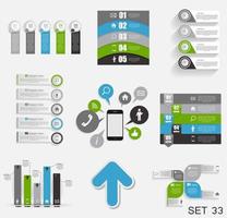 Collection of Infographic Templates for Business Vector Illustra