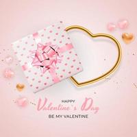 Valentine s Day Background Design. Template for advertising, web, social media and fashion ads. Poster, flyer, greeting card, header for website Vector Illustration EPS10