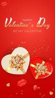 Valentine s Day Background Design. Template for advertising, web, social media and fashion ads. Poster, flyer, greeting card, header for website Vector Illustration EPS10