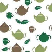 Tea Seamless Pattern Background Vector Illustration