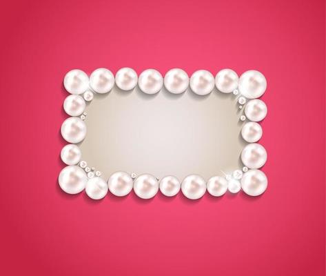 Beauty Pearl Frame Background Vector illustration