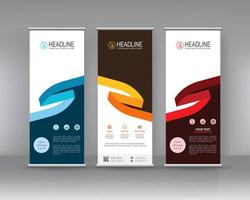 Roll up banner stand brochure flyer vertical template design, covers ,infographics ,vector abstract geometric background, modern x-banner vector