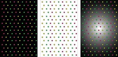 Polka dots pattern on black and white background vector