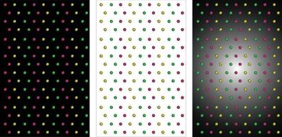 Polka dots pattern on black and white background vector