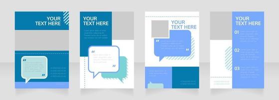 Effective communication blank brochure layout design. Project info. Vertical poster template set with empty copy space for text. Premade corporate reports collection. Editable flyer paper pages vector