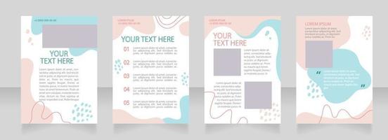 Travel guide blank brochure layout design vector