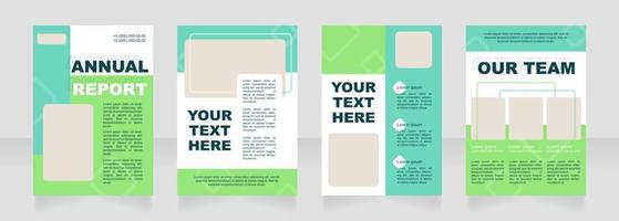 Green blank brochure layout design vector