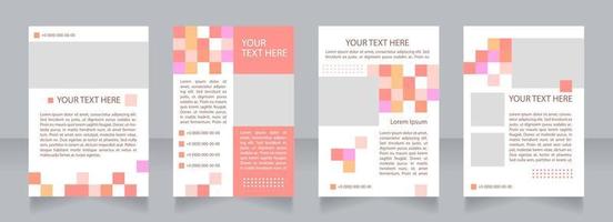 Business regulation tactics blank brochure layout design vector