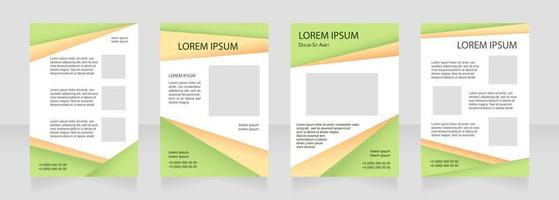 Green school blank brochure layout design vector