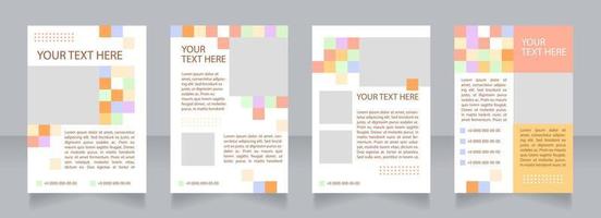 Preschool education organization promotion blank brochure layout design vector