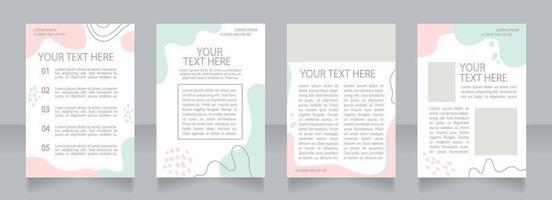 Child care blank brochure layout design vector