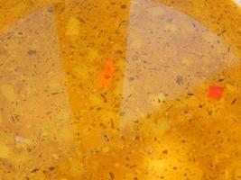 Vegetable soup with meat textured in a pan photo