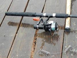 Fishing tackles for fishing rods, floats, nets photo