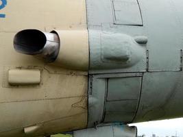 Civil and military aircraft in detail photo