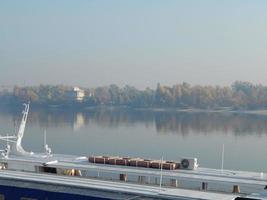 River boats in the details and elements of the vessel photo