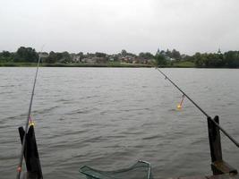 Fishing tackles for fishing rods, floats, nets photo