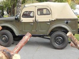 Military cars, equipment, retro items and elements photo