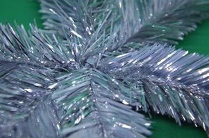 Fotografía macro de objetos sobre un fondo verde foto