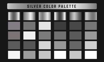 Silver Gradient Vector Color Palette
