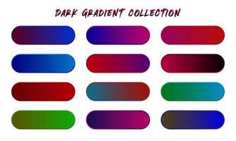 vector conjunto de muestras de gradientes oscuros