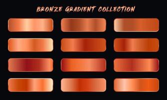 Vector Bronze Gradients Swatches Set