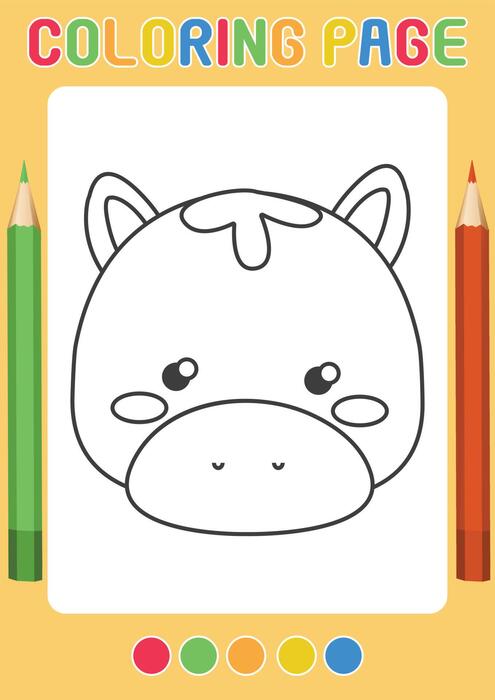 Donkey Farm Animals Coloring Pages Preschool Activity 3650463 ...