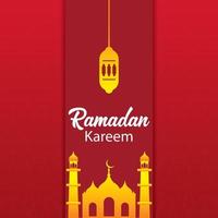 Muslim ramadan kareem festival greeting design Free Vector