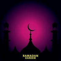 Muslim ramadan kareem festival greeting design Free Vector