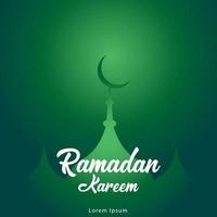 Muslim ramadan kareem festival greeting design Free Vector