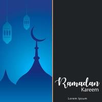 Muslim ramadan kareem festival greeting design Free Vector