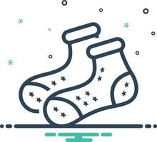 Mix icon for socks vector