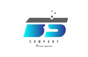 Combinación de logotipo bs bs alfabeto letra en color azul y gris. Diseño de icono creativo para empresa y negocio. vector