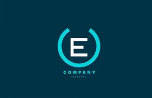 E white and blue letter logo alphabet icon design for company and business vector