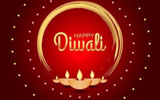 Happy Diwali vector illustration, Happy diwali vector banner illustration with diya - oil lamp, Diwali illustration with typography, creative Diwali Vector design for greeting card and background.