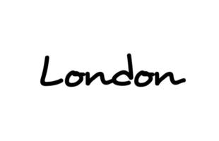 London city handwritten word text hand lettering. Calligraphy text. Typography in black color vector