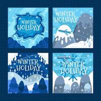 Snowflake Winter Holiday Post Media Social vector