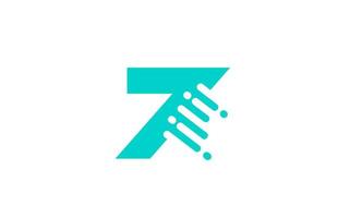 7 icono de logotipo de número para empresas y empresas vector