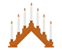 Advent lighting candle arches christmas. Vector illustration
