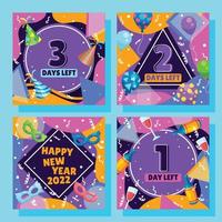 New Year Count Down Instagram Post vector