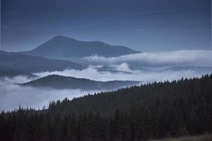 Scenic mountains landscape after rain. Carpathians of Ukraine photo