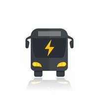 Icono de autobús eléctrico, transporte urbano moderno. vector