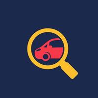 car search, vector flat icon