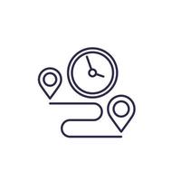 delivery time line icon on white vector