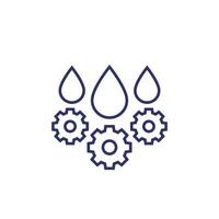 lubricant, oil drops line icon vector