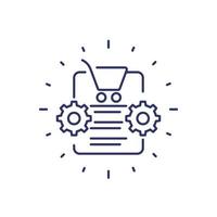 order processing line icon on white vector