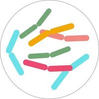 Petri dish with bacteria on white background vector