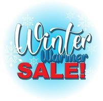 Winter sale banner template vector