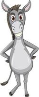 Funny donkey animal cartoon character